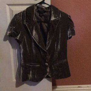 Short sleeve velvet jacket
